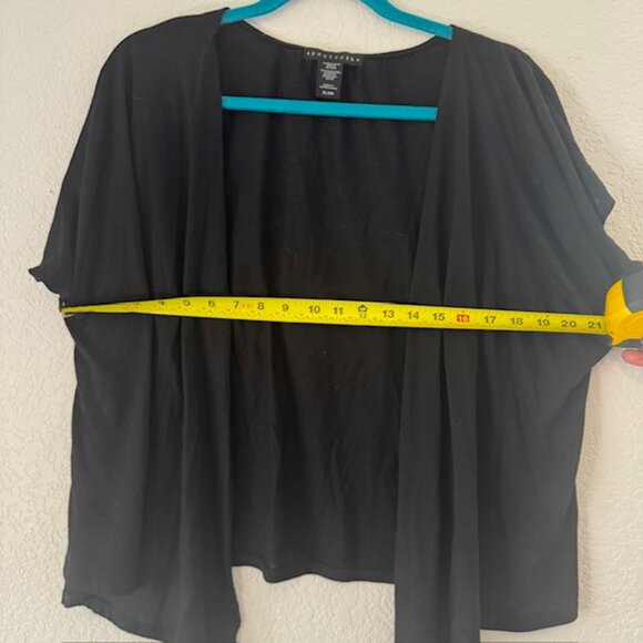 Woman's Black Apostrophe Waterfall Cardigan Sz - XL - Picture 3 of 6